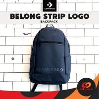 ราคา CONVERSE BELONG STRIP LOGO BACKPACK ลิขสิทธิ์แท้ กระเป๋าเป้ กระเป๋านักเรียน กระเป๋าคอนเวิร์ส สีดำ สีกรม (19296160265)