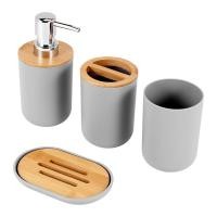 ราคา Bathroom Accessories Set Soap Dispenser Bottle Dish Washroom Toothbrush Holder Cup Suit (20788497514)