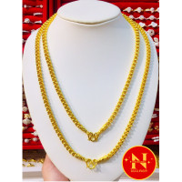 ราคา สร้อยคอลาย3ห่วง น้ำหนัก3บาท มียาว20นิ้ว24นิ้ว นพคุณห้างทอง (19229609761)