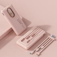 ราคา มีCOD แบตสำรอง Power Bank 30000 mAh รุ่นQ10 มีสายในตัว4ห้ว พักง่าย สะดวกสุด powerbankCharger for Samsung iPhone (21787728066)