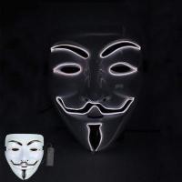 ราคา Halloween Glowing Mask Anonymous Mask Led V for Vendetta Cosplay Costume Plastic Masquerade Masks Club Party Supplies (16813918858)