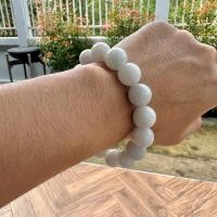 ราคา 13JA WH สร้อยข้อมือหยกขาว กำไล ข้อมือ หยกพม่า หยกขาว เม็ดกลม ประมาณ 13 มิล หยก Jadeite สีขาว นำพาโชค ลาภ วาสนา (20451495100)