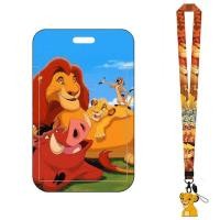 ราคา Disney The Lion King Cartoon Card Holders Anime Movie Lion King Pattern Kids Campus Card Case with Lanyard Sliding Hard Shell (19614586312)