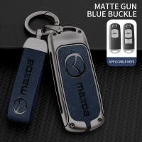 ราคา ปลอกกุญแจโลหะสำหรับรถยนต์มาสด้าใหม่พวงกุญแจเคสกุญแจหนังแท้ Mazda 3 5 6 CX5 CX3 CX8 CX30 RX7 RX8 (20306332574)