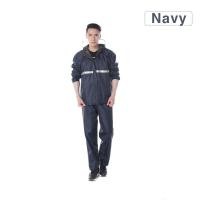 ราคา YTL เสื้อกันฝน เสื้อกันฝนชิ้นเดียว เสื้อกันฝนลายทางสะท้อนแสงสีน้ําเงินกรมท่า กันฝน ป้องกันทั้งตัว กันฝนได้อย่างมีประสิทธิภาพ (21630941655)