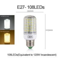 ราคา หลอดไฟหลอดไฟข้าวโพด LED E27หลอดไฟ LED 30 136 165เท่ากัน60W ตะเกียงไฟฟ้า AC 220V 5730หลอดไฟตะเกียบทรงข้าวโพด SMD สีขาวอบอุ่นสีขาวสว่างเป็นพิเศษสำหรับห้องนอนห้องนั่งเล่นไฟในร่ม (19992171490)