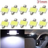 ราคา 10ชิ้น COB สีขาว C5W รถที่แต่งรถยนต์โดมไฟ LED ภายในแผนที่โคมไฟหลังคาอ่าน DC12V 24V 31 36 39 41MM (21028603434)