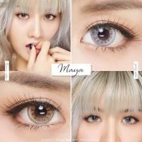 ราคา คอนแทคเลนส์ สายฝอ รุ่น MAYA สีเทา ตาล gray brown มีค่าสายตา 0 00 6 00 (20585727343)