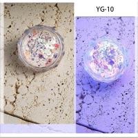 ราคา กากเพชรเม็ดใหญ่เรืองแสง กากเพชรตกแต่งเล็บ 12 สี (21474444176)