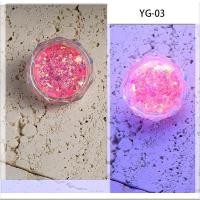 ราคา กากเพชรเม็ดใหญ่เรืองแสง กากเพชรตกแต่งเล็บ 12 สี (21474444169)