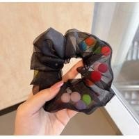 ราคา พร้อมส่ง ยางรัดผม ผ้าซีฟองตกแต่งด้วยปอมๆ เชือกผูกผม โดนัทมัดผม ยางมัดผม แฟชั่นสไตส์เกาหลี (7175006724)