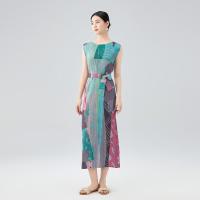 ราคา 6946 One Size 45 75kg Sanzhai Spring And Summer Sleeveless Slim Casual Pleated Print Fashion All Match A Line Dress Painted (21736517746)