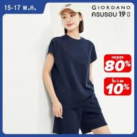 ราคา GIORDANO ผู้หญิง เสื้อยืด ผ้าฝ้าย 100 สัมผัสตะเข็บเสื้อยืดคอกลมแขนสั้นแฟชั่นพื้นฐานเรียบง่ายเสื้อยืดหลวมสบาย ๆ Free Shipping 05324415 (21622389568)