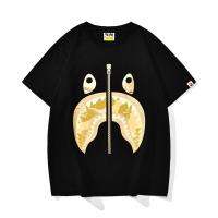 ราคา BAPE CAMO เสื้อยืดปลาฉลามผู้ชายแขนสั้น T สีดำสีม่วง สีดำทอง M 3XL (21790474620)