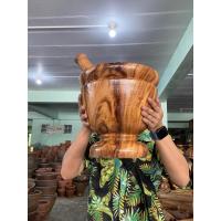 ราคา ครกไม้ ตำส้มตำ ขนาดให้เลือก8 9 10 11 12นิ้ว พร้อมสาก แบบสีธรรมชาติ (21744344428)