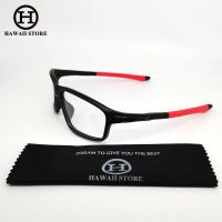 ราคา Hawaii OX8076 OX8080 Crosslink ศูนย์เปลี่ยนสายตาสั้นแว่นตาเลนส์เปลี่ยนได้กีฬากรอบแว่นสายตากรอบใสสีเทา (12111581224)