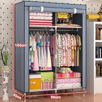 ราคา ตู้เสื้อผ้าผ้า 70 90 118CM ตู้เสื้อผ้ามัลติฟังก์ชั่น ราคาถูก ตู้ใส่เสื้อผ้า จุได้มาก มีซิป ตู้เสื้อผ้าเดี่ยว ผ้าใบ ตู้ผ้า (21495016983)