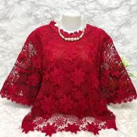 ราคา เสื้อลูกไม้คนแก่ใส่งานบุญฯ รอบอก48 50 52 54 56นิ้วฟรีไซส์ มี2ไซสืยาว25 26นิ้ว เสื้อลูกไม้ไซส์ใหญ่ เสื้อลูกไม้คนอวบอ้วน (21483876654)