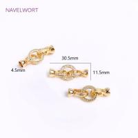 ราคา ตะขอไข่มุกกลมชุบ18K สำหรับทำสร้อยข้อมือสร้อยคอเครื่องประดับทองเหลืองเพทายฝัง (20654336864)