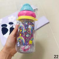 ราคา ขวดน้ำพลาสติก กระบอกน้ำของเด็ก กระบอกน้ำแบบพกพา มีฝาปิดพร้อมหลอด ขวดน้ำพกพา ขวดน้ำไปโรงเรียน (21780022331)