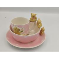 ราคา ชุดจานชามแก้วเซรามิก ลายการ์ตูน มีตุ๊กตาติดขอบภาชนะ มีให้เลือกหลายลาย (9932628383)