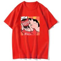 ราคา HOT เปลือกหอยขนาดเล็ก 2024 แฟชั่นใหม่โคคาโคล่าผ้าฝ้าย เสื้อยืดคอกลมแขนสั้นสำหรับผู้ชายและผู้หญิง เสื้อยืดผู้ชาย (21538487947)