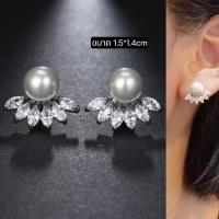 ราคา เจาะ หนีบ ต่างหูหนีบ แนวเพชรcz ติดหู เพชรยาว ใส่ออกงาน ต่างหูหนีบเจ้าสาว งานเพชรสวย ไม่ได้เจาะหู (21577718600)