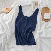 ราคา เสื้อกล้ามสายเดี่ยวผ้าถักเสื้อสูทผู้หญิงเสื้อแขนกุดรัดรูปใส่ด้านนอกออกแบบพิเศษสีเทาใส่ด้านในสีดำ (20714388842)