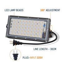 ราคา สปอตไลท์ LED 50W ใช้ไฟบ้าน 220V แสงขาว กันน้ำ (2807916345)