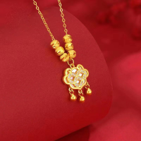 ราคา FC Luk Fook Ruyiสร้อยคอล็อคสันติภาพ สร้อยคอ สร้อยคอโซ่ชุบทองแท้ ระดับไฮเอนด์ หรูหรา สร้อยคอแฟชั่น (21837769480)