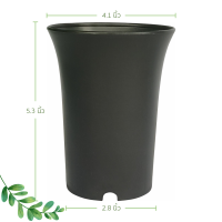 ราคา กระถางทรงปากแตร ขนาด 4 นิ้วสีดำ สีขาว (21394568446)