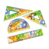 ราคา ชุด 4 ชิ้น ครึ่งวงกลม ชุดเรขาคณิต ไม้บรรทัด พร้อมส่ง by Dragonshopping (20918535867)