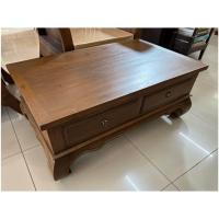 ราคา โต๊ะไม้สัก 2 ลิ้นชัก กว้าง 100 x สูง 40 x ลึก 60 cm (21691266833)