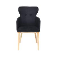 ราคา SB Design Square SB FURNITURE เก้าอี้ไม้เบาะผ้า รุ่น Moonie สีดำ 52x62x87 ซม (12361604243)