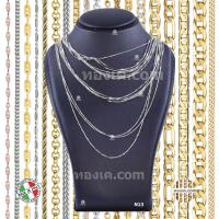 ราคา 18K N13 สร้อยคอทองขาวแท้ ITALY 750 White gold รุ่น บ๊อกเชน AT Box Chain AT W100 (18992128062)