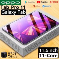 ราคา ซื้อ 1 แถม 6 ฟรี แท็บเล็ตพีซีใหม่ OPP0 Tablet Pro11 12GB 512GB แท็บเล็ต Google Play Youtube Netflix Office Zoom Android 12 0 11 6นิ้วเต็มหน้าจอหน้าจอขนาดใหญ่ Wifi 5G แท็บเล็ตสองซิมสำหรับเด็กเรียนรู้โ 