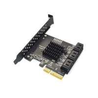 ราคา SATA PCI E Adapter 6 Ports SATA 3 0 to PCI Express X4 Interface Expansion Card SATA3 0 PCIe PCI E SATA Controller for HDD (21079350933)
