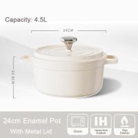 ราคา MODERN CK กระทะเคลือบหม้อขนาด20ซม 24ซม หม้อต้มไข่ความจุมากพร้อมฝาปิดหม้อตุ๋นหม้อซุปเครื่องครัวหม้อตุ๋นอเนกประสงค์สำหรับใช้ในครัวเรือน (18076406802)