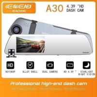 ราคา A30กล้องติต์ดรถยน จอทัชสกรีน 4 3 นิ้ว จอฝั่งซ้าย เลนส์ขวา หน้า หลัง E Car E Cam (10464940631)
