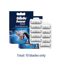 ราคา Gillette Sensor Excel Shaving Razor Blades For Men Beard Shaver Blade Sharp Replacement Head With Vector3 Safety Razor Gift (19603124244)