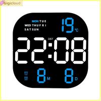 ราคา Gigicloud Led Digital Wall Clock 10 Level Adjustable Brightness Time Temperature Date Display Wall mounted Remote Control Alarm Clock (21804524461)