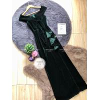 ราคา SG866 ชุดราตรียาวคอวีสวยมากพรางแขนพรางพุง ผ้ากำมะหยี่เนื้อดียืด อกเสริมฟองน้ำ งานเปิดไหล่ ซิปหลังทรงเข้ารูปเปะ (21460949241)