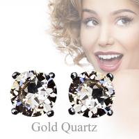 ราคา IMAGIE ต่างหูคริสตัล SWAROVSKI โทน ดำ เหลือง น้ำตาล 3 4 6 8มิล (651702203)