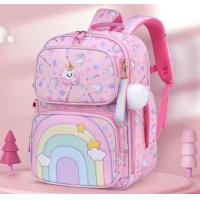 ราคา กระเป๋าเป้น่ารักพิมพ์ลายยูนิคอร์นสีรุ้งสำหรับนักเรียนชั้นประถมศึกษา กันน้ำ จุของได้เยอะ น้ำหนักเบา (21847338434)