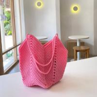 ราคา กระเป๋าถัก เชือกร่ม แข็งแรง สีไม่ตก กระเป๋าสะพายข้าง ไซร์ M (14714417219)