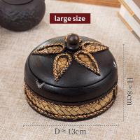 ราคา โต๊ะกาแฟที่เขี่ยบุหรี่พร้อมฝาปิดแนวโน้มบุคลิกภาพสร้างสรรค์ห้องนั่งเล่นสไตล์เอเชียตะวันออกเฉียงใต้สไตล์ไทยโบราณไม้เนื้อแข็งที่เขี่ยบุหรี่แสงหรูหรา (21528303619)