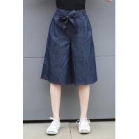 ราคา กางเกงขาบาน 4 ส่วนผ้ายีนส์ฟอก กางเกงขาสั้น 4 ส่วนหญิง กางเกงขา4ส่วนผู้หญิงผ้ายีนส์ฟอก กางเกงขากว้าง4ส่วนแต่งโบว์ กางเกงขาบานลำลองหญิง (4483462607)