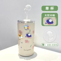 ราคา INS แก้วเยติ แก้วเก็บความเย็น 480ML มีหลอดดูด ทรงกระบอก ลวดลายดอกไม้ เกาหลี กระติกน้ํา (21655241153)