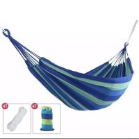 ราคา เปลญวนแบบพกพา เปลญวน260X80CM เปลญวนผ้าใบ แถมฟรีกระเป๋าและเชือก เดินป่า เดินเขารับน้ำหนัก 150kg camping hammock (21373140874)