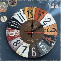 ราคา นาฬิกาแขวนผนังCK21 ขนาด14 นิ้ว นาฬิกาแขวนผนังสไตล์วินเทจ นาฬิกากราฟิก สำหรับตกแต่ง ระบบไร้เสียงรบกวน ลายชัดภาพคมบอกเวลาแม่นยำ wall clock (20849952863)